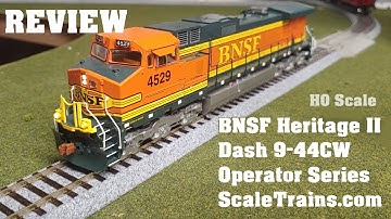 REVIEW - BNSF GE Dash 9-44CW Locomotive HO Scale OPERATOR SERIES  Diesel Engine by ScaleTrains