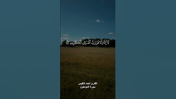 ﴿أفحسبتم أنما خلقناكم عبثا وأنكم إلينا لا ترجعون﴾ القارئ احمد النفيس