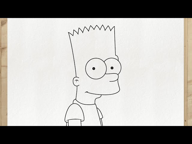 Como desenhar o Bart Simpson triste passo a passo e fácil. 