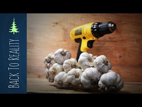 How to Peel Garlic in Seconds with a Drill! (DIY garlic peeling machine) 