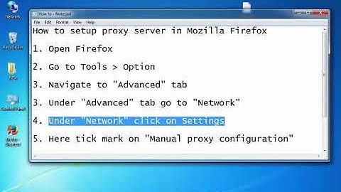 77 How to setup proxy server in Mozilla Firefox3