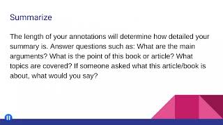 LIBA301 Annotated Bibliography Overview