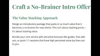 Front End Sales Offer training