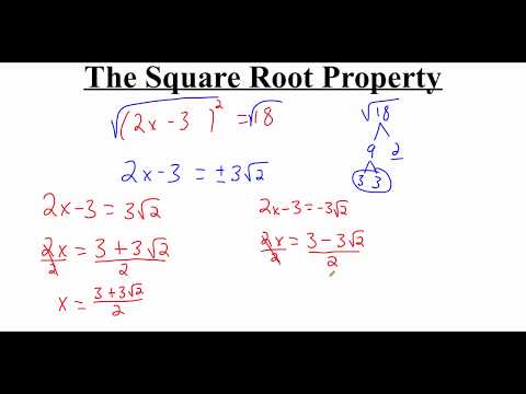 9.1.1 Solving Quadratic Equations Using the Square Root Property