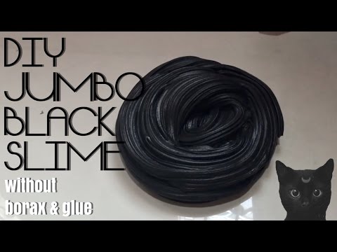 DIY JUMBO CLAY SLIME : BLACK SLIME!! (Bahasa)