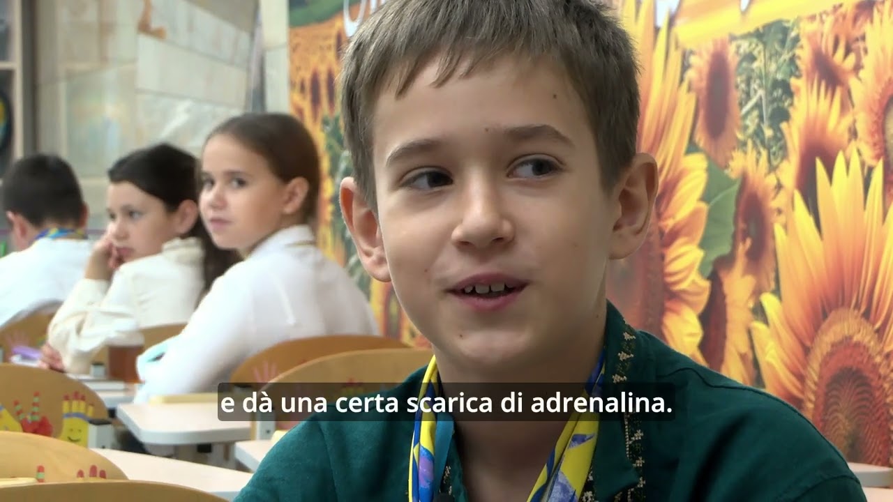 L'avvio della scuola sotto le bombe per i bambini di Kharkiv