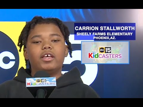 Kidcaster Carrion gives your Monday morning forecast from Sheely Farms Elementary School