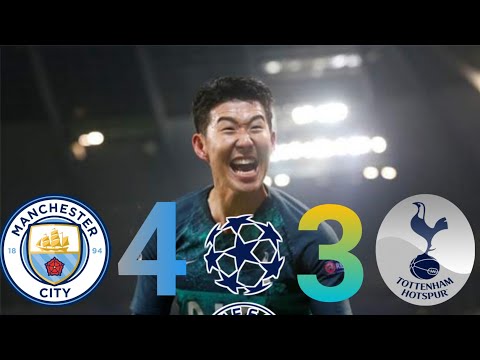 مباراة تاريخية مانشستر سيتي ضد توتنهام 4 3 2019 أهداف مثيرة وملخص كامل 