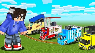 Playing TOY TRUCKS in Minecraft