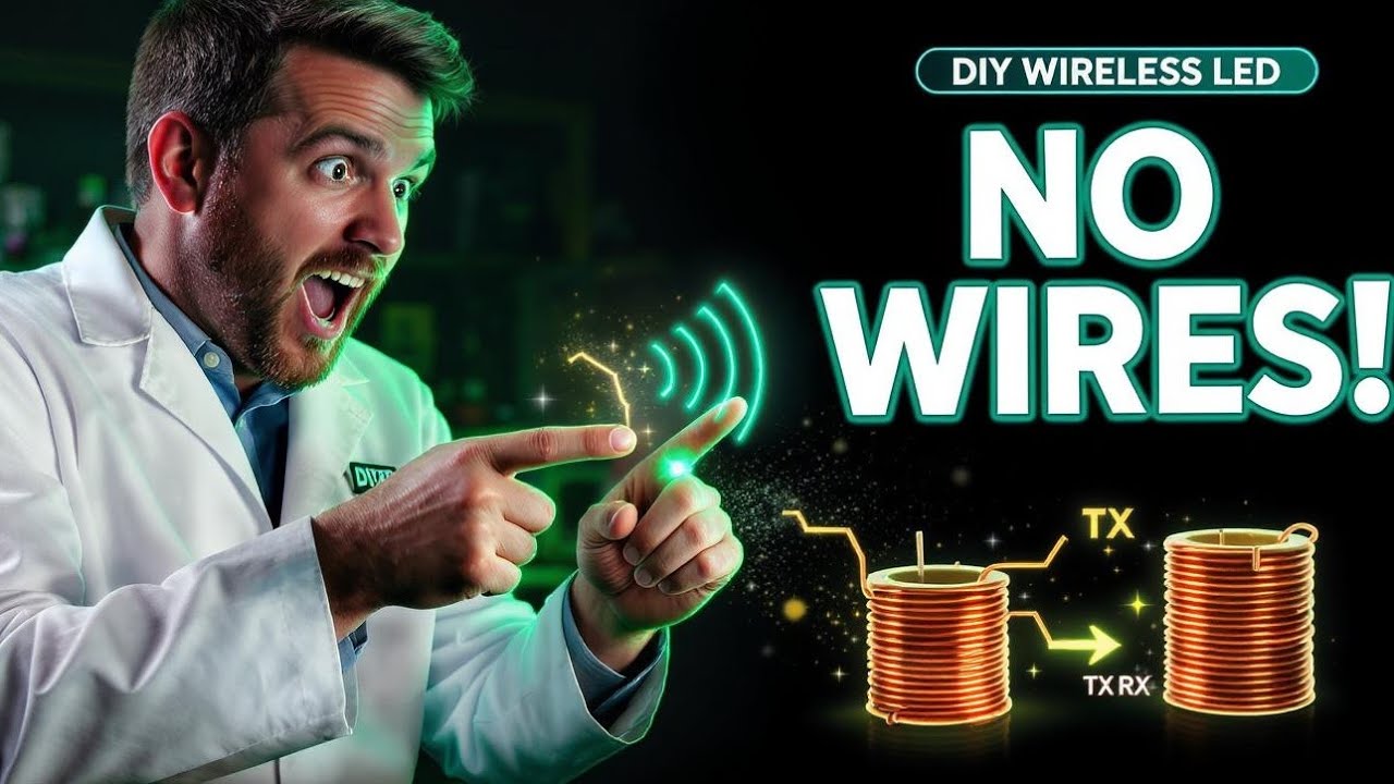 DIY Wireless LED ｜ How to Transmit Wireless Power Induction ｜ Magic ...