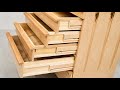 How to make wooden full extension drawer slides  woodworking