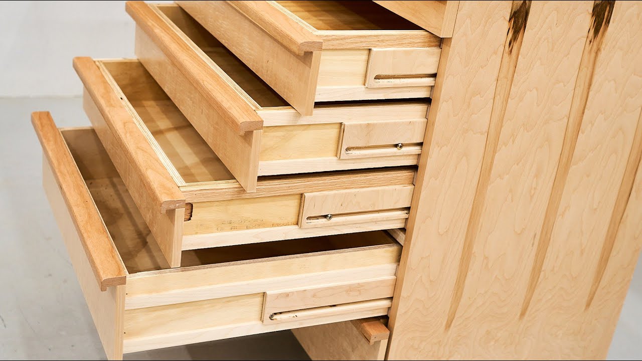 How To Make Wooden Full Extension Drawer Slides - Woodworking 