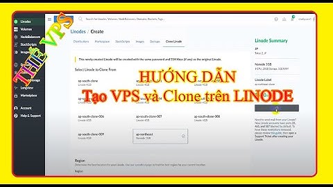 tạo VPS và CLONE trên LINODE