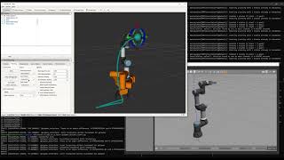 Simulation of UR3e + ROBOTIS RH-P12-RN gripper with MoveIt!