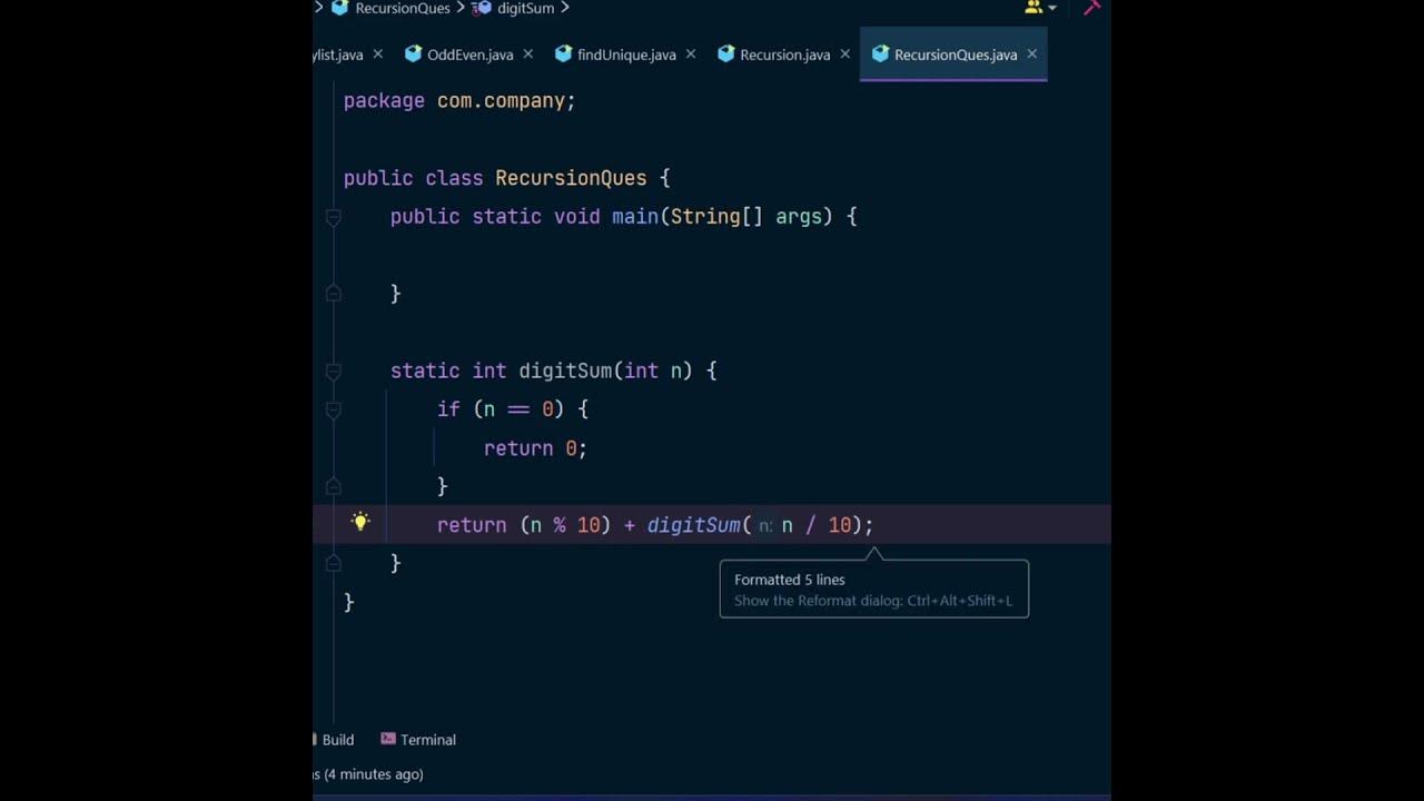 Sum of Digits Using Recursion | JAVA | #shorts #java - YouTube