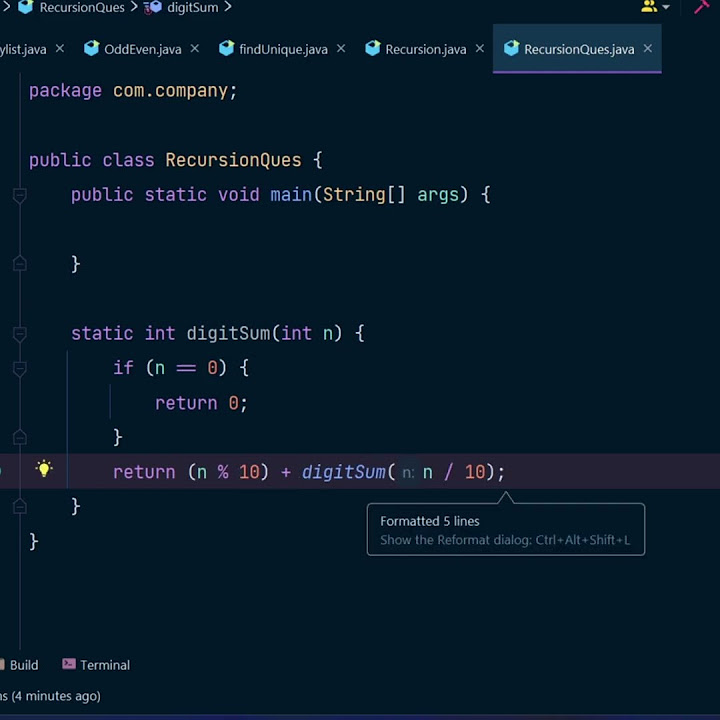 Sum of Digits Using Recursion | JAVA | #shorts #java - YouTube