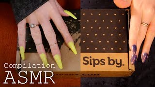 ASMR 5h Sips By Tea Unboxing Marathon (🎧 soft spoken, crinkles, tracing)