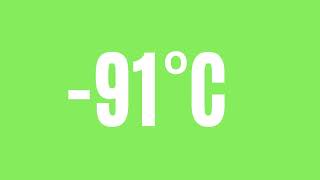 countdown Celsius - white HD (0 to -100) green screen