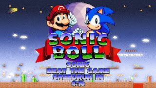 Sonic Boll Zero ✪ Sonic - Beat The Game Speedrun In 4:16 (Current World Record)