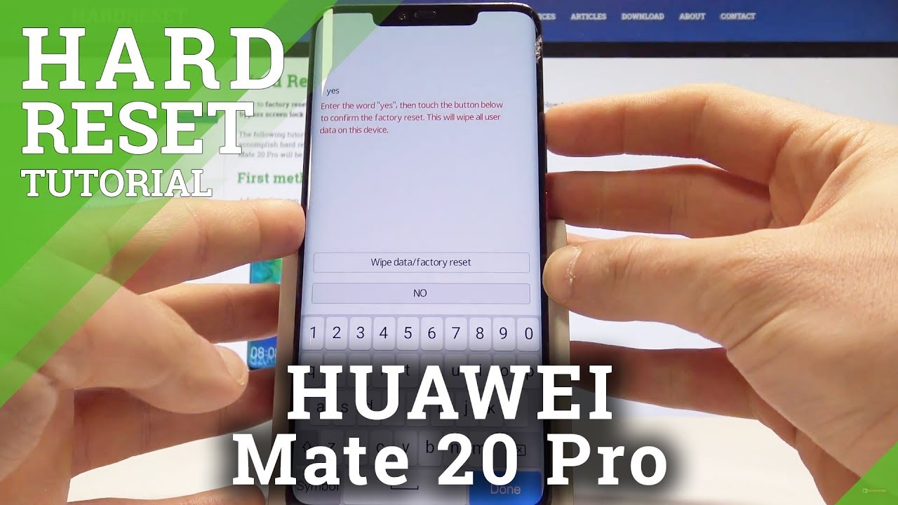 How To Hard Reset Huawei Mate 20 Pro Remove Lock Screen Wipe Data Youtube