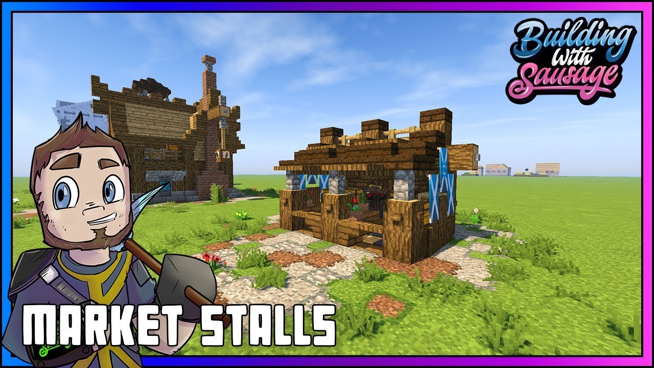 Minecraft Medieval Stall Ideas - Market Stall Minecraft Medieval Minecraft Architecture Minecraft