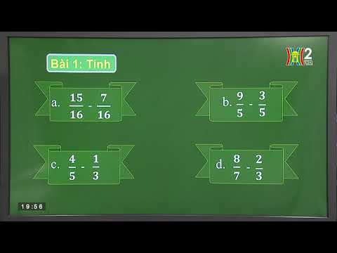 Toán 4 - Phép trừ phân số (Tuần 24)