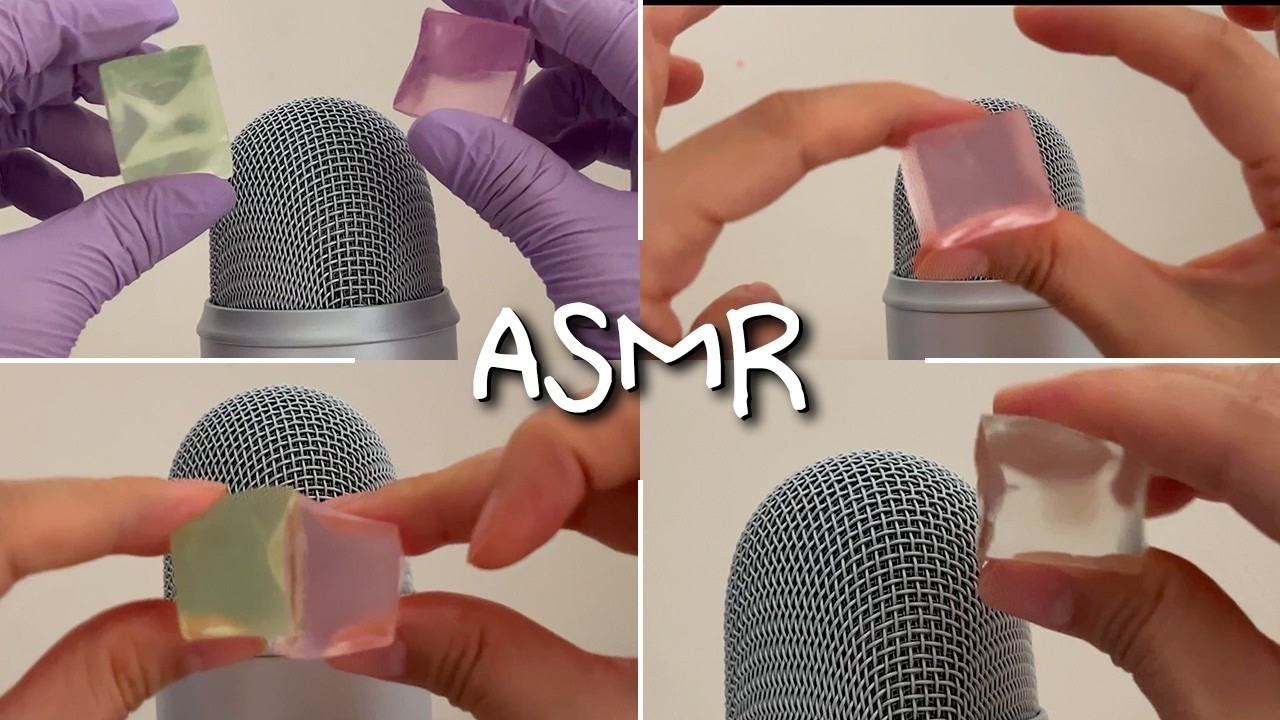 소리 좋은 스티키 큐브 말랑이 ASMR 라텍스 장갑 노토킹 시각적팅글