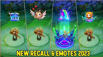 UPCOMING RECALL , EMOTES , ELIMINATION EFFECT & SPAWN IN MLBB 2023 || MOBILE LEGENDS