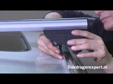 Slaapzaal spiraal rol M Plus dakdragers monteren (voor auto's met gesloten dakrailing) - YouTube