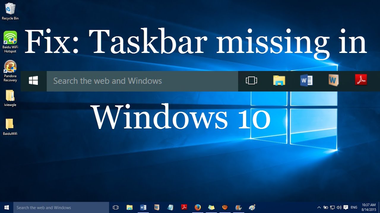 Taskbar icons