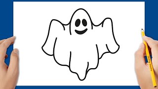 Comment dessiner un fantôme étape par étape | Dessin d'Halloween