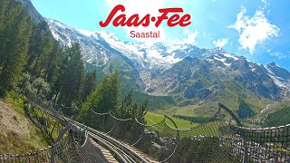 Feeblitz toboggan run - Saas-Fee (4k)
