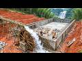 TIMELAPSE - Building and Completing a Pool with Primitive Tools and Materials Together with His Wife