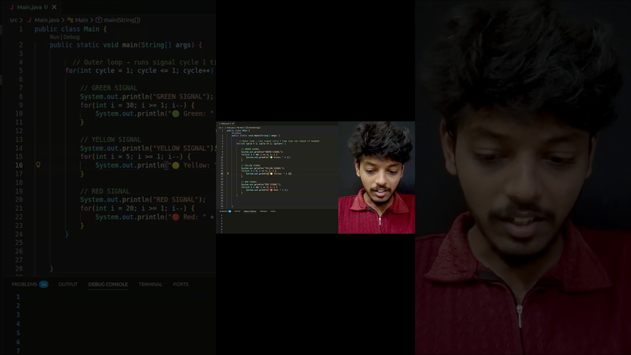 For Loop - Traffic Signal Analogy | Tamil | N Verse #java #tech #coding #nverse