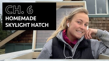 Emergency exit transformed into a skylight hatch- School Bus Conversion