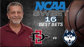 UConn Huskies vs San Diego State Aztecs Sweet 16 Predictions | 2024 March Madness Best Bets
