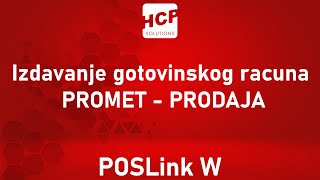 Poslink W - Izdavanje Gotovinskog Računa Promet - Prodaja