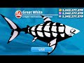 Hungry Shark World - Skeleton Great White Shark Mods Unlocked Gameplay