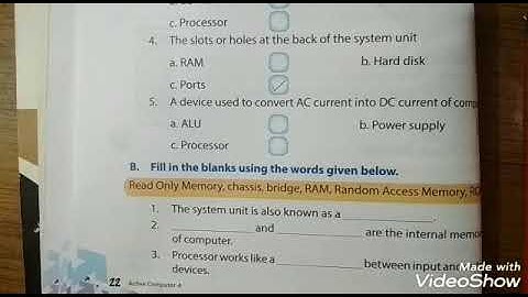 Class 4th|Chapter 2: Components Inside The System Unit (Part 4)