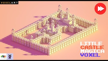 MagicaVoxel | Creating Castle Building (Speed Art)