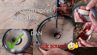 cara ganti spul speaker 12 inch secara cepat dan aman