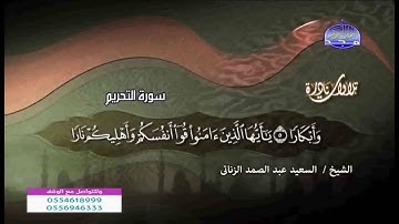 تلاوة نادرة سورة التحريم الشيخ السعيد عبدالصمد الزناتى
