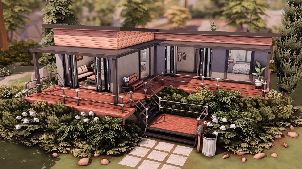 Modern Starter House 🏡 The Sims 4 Speed Build | No CC - YouTube