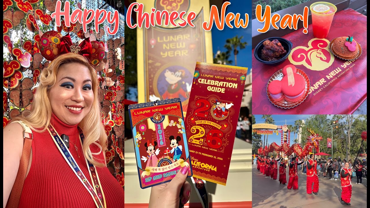 🧧LUNAR NEW YEAR 2026！ディズニーカリフォルニアアドベンチャーの中国の旧正月イベントがまたやってきた🧨✨フード沢山トライしたよ！