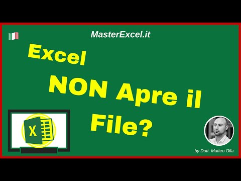 Video: Perché Il File Excel Non Si Apre?