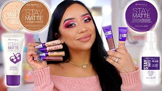 FULL FACE OF RIMMEL LONDON'S STAY MATTE LINE | OILY SKIN