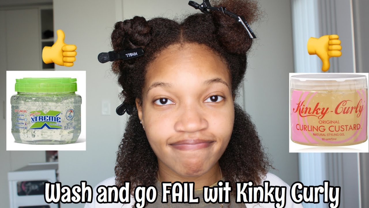 Wash and Go FAIL Kinky Curly Custard..Xtreme Gel to the RESCUE for Type