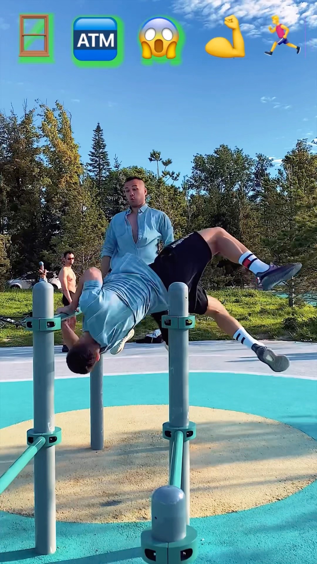 Parkour Pranks and Stunts with Emojis pt.20?#kiryakolesnikov #prank #funny #stunt #parkour #comedy