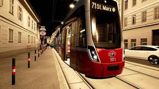Tram Sim Wien: Mit Verspätung auf der Linie 71 nach St Marx