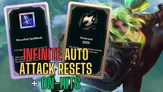 Infinite Q Auto Interaction: Moonflair Spellblade Zeri Instakill Build | LoL Arena Gameplay